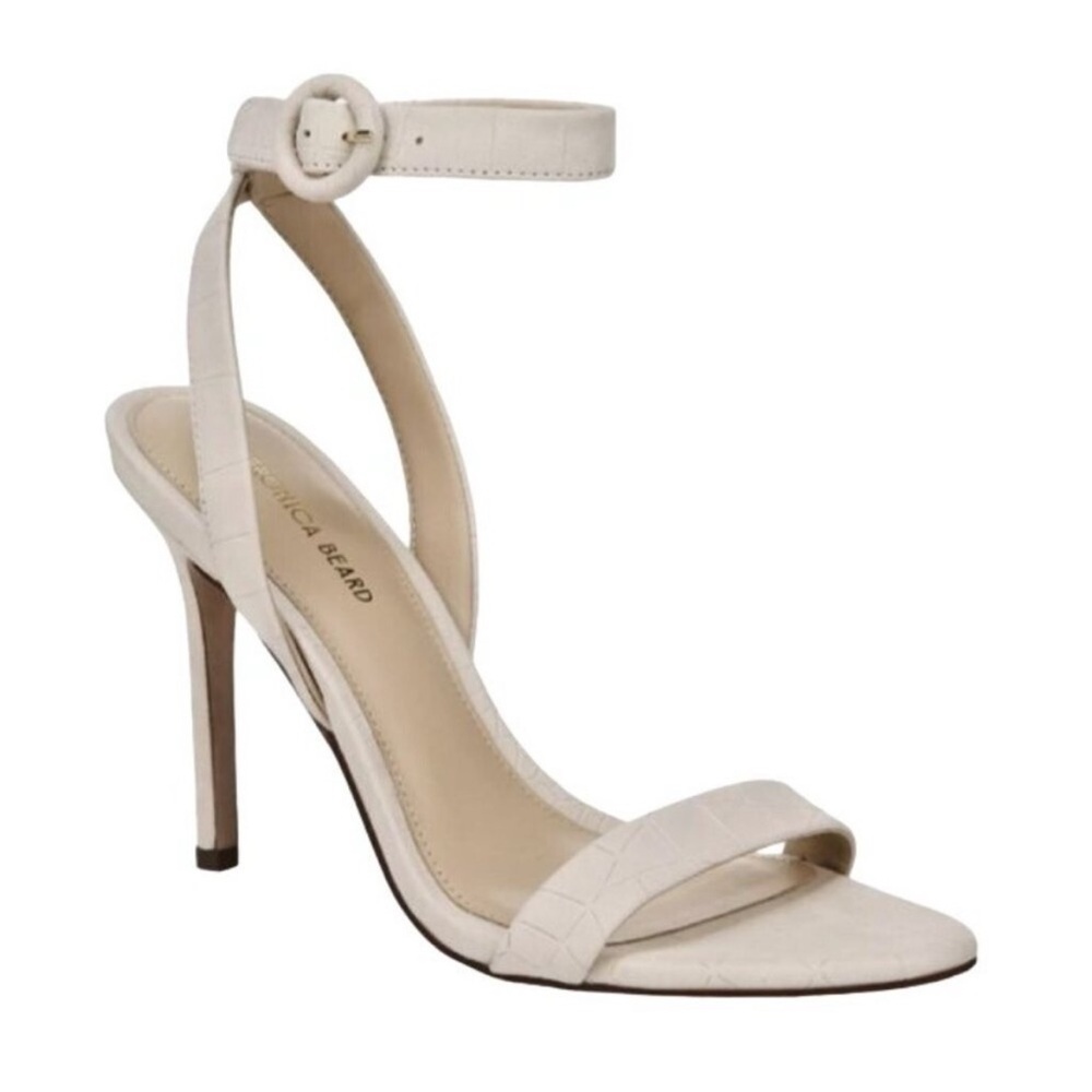 Veronica Beard Cream Ankle Strap Heels 9.5